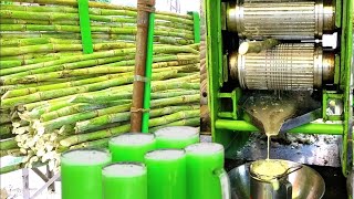 Sugarcane juice vendor with Itinerant traditional machinesugarcane juice extractorIrfan Ali veer [upl. by Keil]