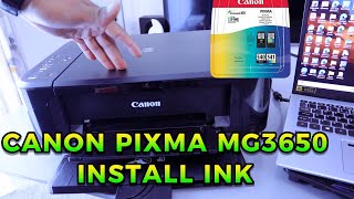 Canon Pixma MG3650 3620 3600 Changing Ink Cartridges [upl. by Meingoldas]