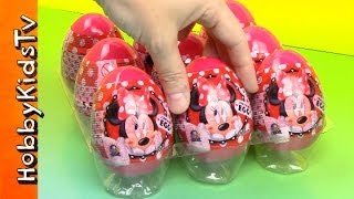 12 Disney MINNIE MOUSE Surprise Eggs by HobbyMOM [upl. by Ariet]