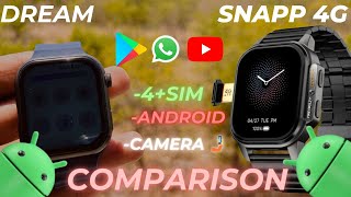 Fireboltt SNAPP 4G Vs Fireboltt Dream  Android OS smartwatch with Camera 📸 Lets compare  New [upl. by Elfstan586]