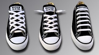 3 Cool Ways To Lace Converse  Converse Lacing Styles [upl. by Notsreik197]