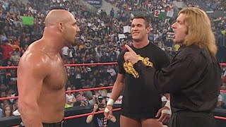 Triple H and Goldberg meet facetoface for the first time Raw July 21 2003 [upl. by Gasparo]