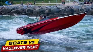 THIS BOAT IS STRUGGLING AT HAULOVER INLET  Boats vs Haulover Inlet [upl. by Voltmer]