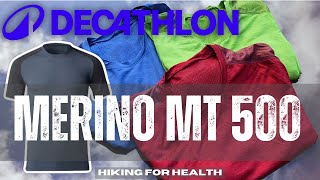 Decathlon MERINO MT500 TShirt Review  Forclaz Base Layer  Hiking and Wild Camping Active Wear [upl. by Anilatak263]