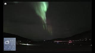 Aurora—Kangerlussuaq Airport 10042402 2x speed playback [upl. by Nahamas384]