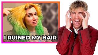 Hairdresser Reacts To CRAZY Hair Transformations [upl. by Alfie401]