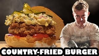 Down South CountryFried Burger Recipe  Burger Lab [upl. by Flan]