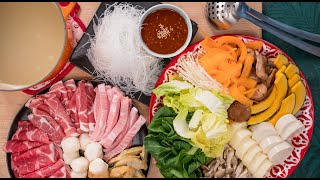 Thai Hot Pot Recipe Sukiyaki w MK Suki Style Sauce นำ้จิ้มสุกี้  Hot Thai Kitchen [upl. by Nayarb]