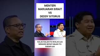 Menteri Maruarar Sirait Vs Deddy Sitorus [upl. by Adnolay720]