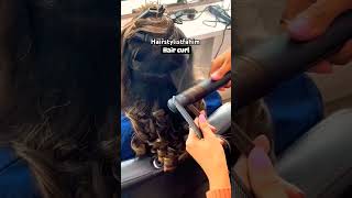 Iron curls hairstyle  straightener curls hairstyle  hair blow dry ytshorts [upl. by Orecul171]