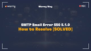 SMTP Email Error 550 510  How to Resolve SOLVED [upl. by Gino]