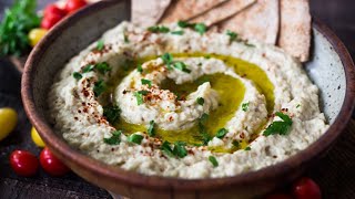 How To Make Baba Ganoush Lebanese Roasted Eggplant Dip Recipe [upl. by Ailerua]