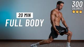 20 MIN FULL BODY HIIT With Weights  No Repeats No Jumping Home Workout [upl. by Arvo]