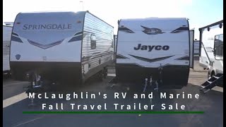 McLaughlins Travel Trailer Sale – Going on Now [upl. by Galligan]