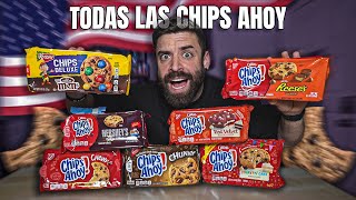 COMIENDO TODAS las GALLETAS CHIPS AHOY de ESTADOS UNIDOS 🍪 todos los sabores RAROS 🇺🇸 [upl. by Hodge]