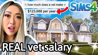 building a house for every career using REAL LIFE salaries in Sims 4 Career build series ep 3 [upl. by Aitnahc]