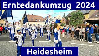 Erntedankumzug 2024 Heidesheim Rheinhessen vom Wohnmobilstellplatz GauAlgesheim aus [upl. by Llerud]