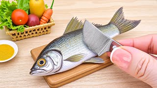 ASMR Mini Cooking Turning Fresh Fish into Crispy Blooming Delights – Easy amp Satisfying [upl. by Erdnassak550]