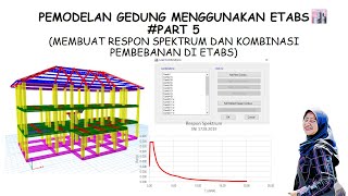 PEMODELAN GEDUNG MENGGUNAKAN ETABS SESUAI ACUAN SNI TERBARU PART5 [upl. by Nealy]