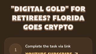 quotDigital Goldquot for Retirees Florida Goes Crypto  Memefi Youtube Video Code [upl. by Odrarebe]