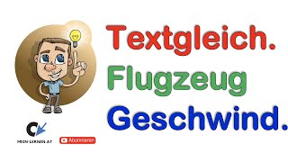 Textgleichung Flugzeug Geschwindigkeit [upl. by Pia]