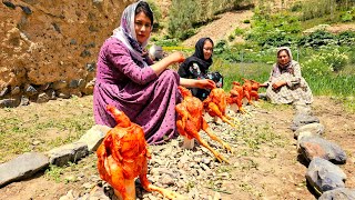 Afghanistan village Life Village girls cooked chicken in a different style [upl. by Sophi336]