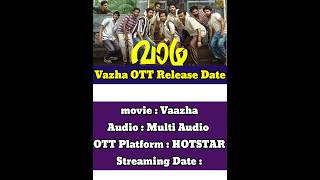 Vazha ott Release date  latest movie ott Release date malayalam ott movie shorts ytshorts [upl. by Anyer]