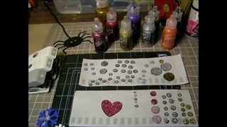 How to Make Glitter Dots Bling Jewels Gems with Stickles also Glue Dots [upl. by Narah]