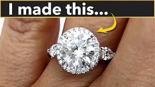 Custom Jeweler Creates Dazzling Halo Ring That Sparkles Like Crazy [upl. by Minnie]