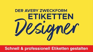 AVERY ZWECKFORM EtikettenDesigner [upl. by Lorak460]