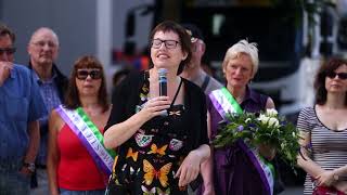 The Unveiling of the Emmeline Pankhurst Meeting Circle 15th July 2018 [upl. by Ainslee]