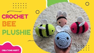 Crochet a Cute Bee Plushie [upl. by Swihart]