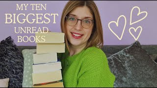 My 10 Biggest Unread Books  Your True Shelf booktube reading bookrecommendations tbr [upl. by Osana]