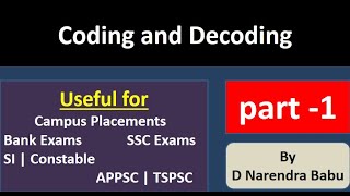 reasoningtricks codingdecodingshortcuts AptitudebyNarendra Coding Decoding Part1 by Narendra Sir [upl. by Vogele]