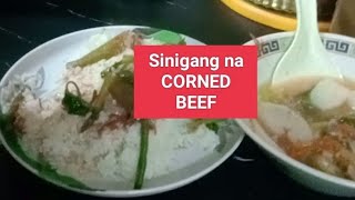 Sinigang na CORNED BEEF ulamideas comfortfood shortsvideo cooking [upl. by Hsejar]