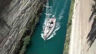 Corinth Canal Isthmus of Corinth Greece 29072009 [upl. by Iroj846]