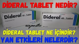 Dideral Tablet Nedir Dideral Tabletin Yan Etkileri Nelerdir Dideral Tablet Nasıl Kullanılır [upl. by Pfister991]