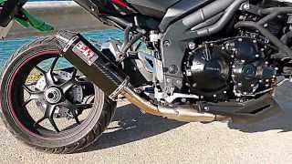 Triumph Tiger 1050 Sport Yoshimura exhaust low position SOLD [upl. by Hershell]