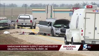 OHP Kansas bank robbery suspect dead after law enforcement search in northern Oklahoma [upl. by Ora531]