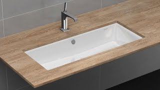 Undercounter washbasin with overflow installation  PURO SILENIO and CLASSIC  KALDEWEI [upl. by Yerbua]