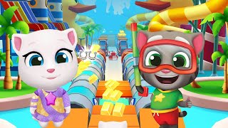 Gymnast Angela Vs Splashy Tom  Talking Tom Gold Run [upl. by Nocam701]