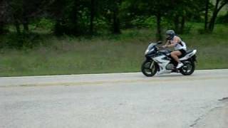 Practicing riding wheelies on Suzuki GS 500 F [upl. by Eonak]