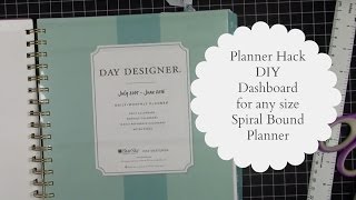 PLANNER HACK DIY Dashboard for any Spiral Bound Planner [upl. by Limann]