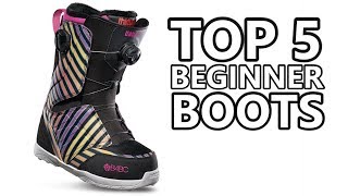 TOP 5 BEGINNER SNOWBOARD BOOTS [upl. by Keri]