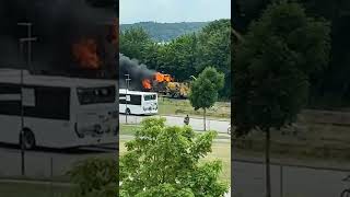 Video brennende Lok rollt von Waldenburg nach Öhringen am 2906222  GSCHWÄTZ [upl. by Gavra]