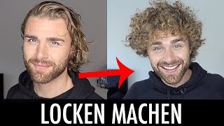 LOCKEN MACHEN MÄNNER ● Locken OHNE Hitze selber machen  DANIEL KORTE [upl. by Anadroj]