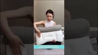 Sleep Enhancing Cervical Support Comfort Goose Down Pillow [upl. by Elrebma]