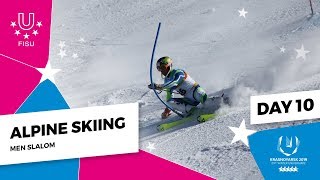 Highlights day 10 I Alpine skiing Slalom Men Winter Universiade 2019 [upl. by Brewster]