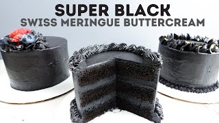 Black Swiss Meringue Buttercream [upl. by Anayet476]