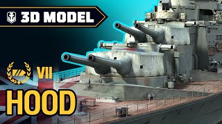 Dry Dock HMS Hood — British battleship  World of Warships [upl. by Caril]